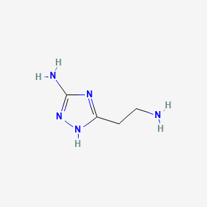 molecular formula C4H9N5 B1213028 3-Amino-5-(2-aminoethyl)-1H-1,2,4-triazole CAS No. 56436-29-4