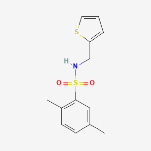 molecular formula C13H15NO2S2 B12130280 2,5-dimethyl-N-(thiophen-2-ylmethyl)benzenesulfonamide 