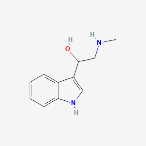 molecular formula C11H14N2O B1213035 1-(1H-indol-3-yl)-2-(methylamino)ethanol CAS No. 28755-00-2