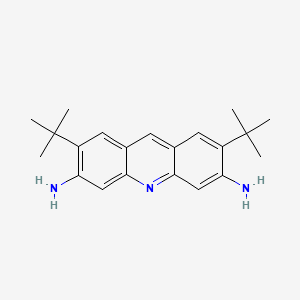 molecular formula C21H27N3 B1213036 ACRIDINE, 3,6-DIAMINO-2,7-DI-tert-BUTYL- CAS No. 33244-11-0