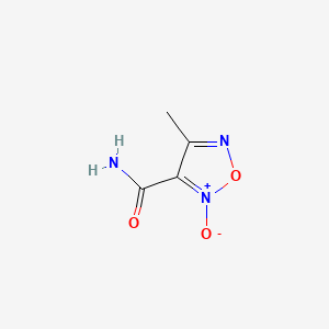 molecular formula C4H5N3O3 B1213038 4-Methyl-3-furoxancarboxamide CAS No. 37895-45-7