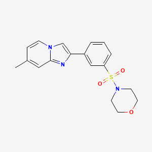 molecular formula C18H19N3O3S B12130416 4-(3-{7-Methylimidazo[1,2-a]pyridin-2-yl}benzenesulfonyl)morpholine 