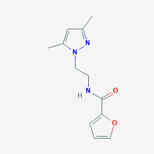 molecular formula C12H15N3O2 B12130421 N-[2-(3,5-dimethyl-1H-pyrazol-1-yl)ethyl]furan-2-carboxamide CAS No. 890598-10-4
