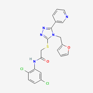 molecular formula C20H15Cl2N5O2S B12130432 N-(2,5-dichlorophenyl)-2-{[4-(furan-2-ylmethyl)-5-(pyridin-3-yl)-4H-1,2,4-triazol-3-yl]sulfanyl}acetamide 