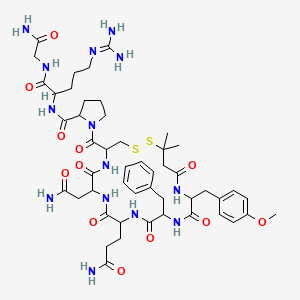 molecular formula C49H70N14O12S2 B1213051 Dptyr(Me)avp CAS No. 67269-08-3