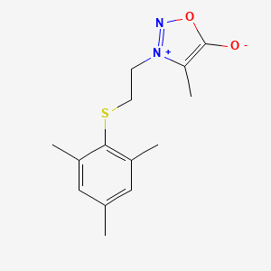 molecular formula C14H18N2O2S B1213053 3-(2-(2,4,6-Trimethylphenyl)thioethyl)-4-methylsydnone CAS No. 53492-67-4
