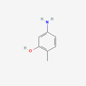 molecular formula C7H9NO B1213058 5-氨基-2-甲基苯酚 CAS No. 2835-95-2