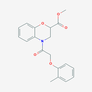 molecular formula C19H19NO5 B12130592 methyl 4-[(2-methylphenoxy)acetyl]-3,4-dihydro-2H-1,4-benzoxazine-2-carboxylate CAS No. 879948-70-6