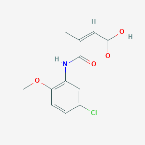molecular formula C12H12ClNO4 B12130607 (Z)-4-((5-chloro-2-methoxyphenyl)amino)-3-methyl-4-oxobut-2-enoic acid 