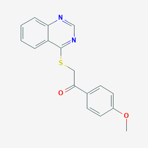 molecular formula C17H14N2O2S B12130643 1-(4-Methoxyphenyl)-2-(quinazolin-4-ylsulfanyl)ethanone 
