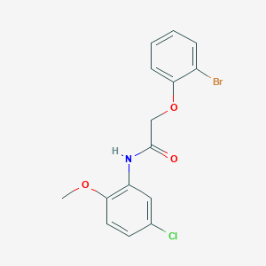 molecular formula C15H13BrClNO3 B12130673 2-(2-bromophenoxy)-N-(5-chloro-2-methoxyphenyl)acetamide 