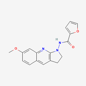 molecular formula C17H15N3O3 B12130721 N-(7-methoxy-2,3-dihydro-1H-pyrrolo[2,3-b]quinolin-1-yl)furan-2-carboxamide 