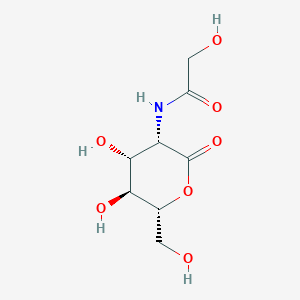 molecular formula C8H13NO7 B1213076 N-glycoloyl-D-mannosaminolactone 