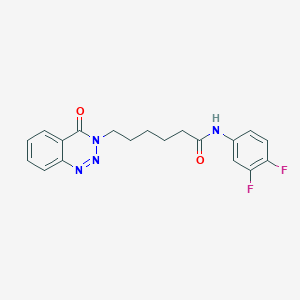 molecular formula C19H18F2N4O2 B12130786 N-(3,4-difluorophenyl)-6-(4-oxo-1,2,3-benzotriazin-3(4H)-yl)hexanamide 