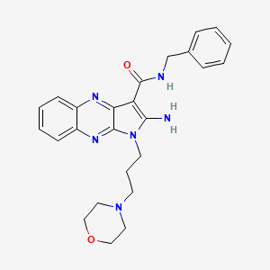 molecular formula C25H28N6O2 B12130797 2-amino-N-benzyl-1-[3-(morpholin-4-yl)propyl]-1H-pyrrolo[2,3-b]quinoxaline-3-carboxamide 