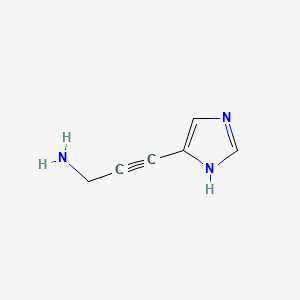 molecular formula C6H7N3 B1213095 Imidazolyl-4-propargylamine CAS No. 99935-66-7