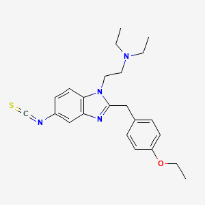 molecular formula C23H28N4OS B1213099 2-(4-Ethoxybenzyl)-1-diethylaminoethyl-5-isothiocyanatobenzimidazole CAS No. 85951-65-1