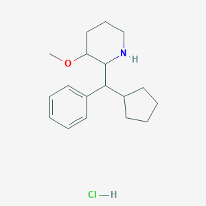 2-(alpha-Cyclopentylbenzyl)-3-methoxypiperidine hydrochloride