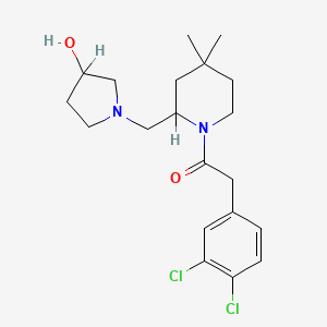 1-((3,4-Dichlorophenyl)acetyl)-2-((3-hydroxy-1-pyrrolidinyl)methyl)-4,4-dimethylpiperidine