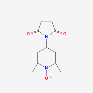 molecular formula C13H22N2O3 B1213113 N-Succinyl-4-amino-2,2,6,6-tetramethylpiperidine-1-oxyl CAS No. 81069-03-6
