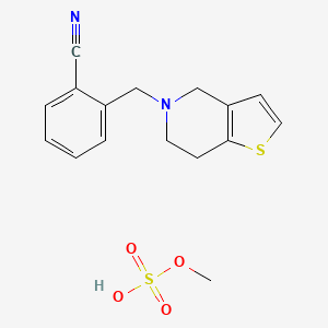 2-(6,7-dihydro-4H-thieno[3,2-c]pyridin-5-ylmethyl)benzonitrile;methyl hydrogen sulfate