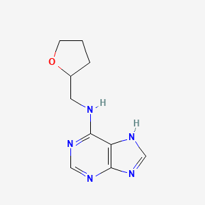 molecular formula C10H13N5O B12131279 N-(tetrahydrofuran-2-ylmethyl)-7H-purin-6-amine 