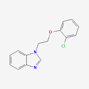 molecular formula C15H13ClN2O B1213130 1-[2-(2-Chlorophenoxy)ethyl]benzimidazole 