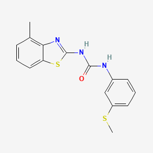 molecular formula C16H15N3OS2 B1213131 1-(4-甲基-1,3-苯并噻唑-2-基)-3-[3-(甲硫基)苯基]脲 
