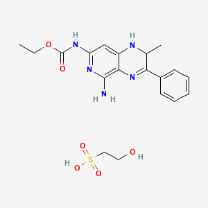 molecular formula C19H25N5O6S B1213133 Mivobulin (isethionate) 
