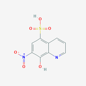 molecular formula C9H6N2O6S B1213138 8-Hydroxy-7-nitroquinoline-5-sulfonic acid CAS No. 15851-63-5