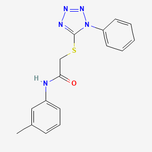 molecular formula C16H15N5OS B12131383 N-(3-methylphenyl)-2-[(1-phenyl-1H-1,2,3,4-tetrazol-5-yl)sulfanyl]acetamide 