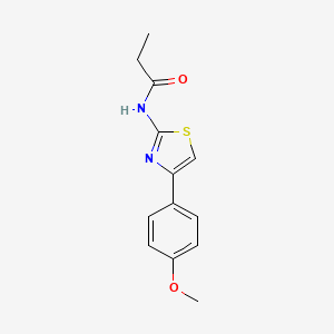 molecular formula C13H14N2O2S B12131477 Propanamide, N-[4-(4-methoxyphenyl)-2-thiazolyl]- CAS No. 105512-58-1