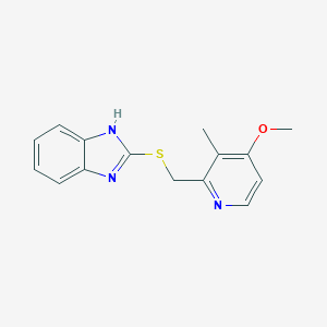molecular formula C15H15N3OS B121315 4-Desmethoxypropoxyl-4-methoxy S-Deoxo Rabeprazole CAS No. 102804-82-0