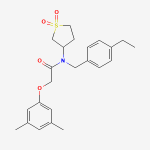 molecular formula C23H29NO4S B12131625 2-(3,5-dimethylphenoxy)-N-(1,1-dioxidotetrahydrothiophen-3-yl)-N-(4-ethylbenzyl)acetamide 