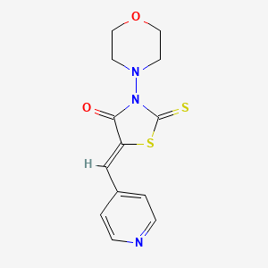 molecular formula C13H13N3O2S2 B12131683 3-Morpholin-4-yl-5-(4-pyridylmethylene)-2-thioxo-1,3-thiazolidin-4-one CAS No. 881817-87-4