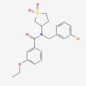 molecular formula C20H22BrNO4S B12131740 N-(3-bromobenzyl)-N-(1,1-dioxidotetrahydrothiophen-3-yl)-3-ethoxybenzamide 