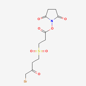 molecular formula C11H14BrNO7S B1213178 3-(4-Bromo-3-oxobutanesulfonyl)1-propionic acid N-hydroxysuccinimide ester CAS No. 76785-50-7