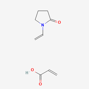 molecular formula C9H13NO3 B1213182 2-Propenoic acid, polymer with 1-ethenyl-2-pyrrolidinone CAS No. 28062-44-4