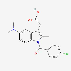 molecular formula C20H19ClN2O3 B1213186 1-(p-Chlorobenzoyl)-5-dimethylamino-2-methylindole acetic acid CAS No. 23456-71-5
