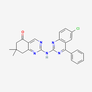 molecular formula C24H20ClN5O B12131876 2-[(6-chloro-4-phenylquinazolin-2-yl)amino]-7,7-dimethyl-7,8-dihydroquinazolin-5(6H)-one 