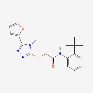 molecular formula C19H22N4O2S B12131950 N-(2-tert-butylphenyl)-2-{[5-(furan-2-yl)-4-methyl-4H-1,2,4-triazol-3-yl]sulfanyl}acetamide 