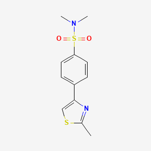 molecular formula C12H14N2O2S2 B12131972 N,N-dimethyl-4-(2-methyl-1,3-thiazol-4-yl)benzenesulfonamide 