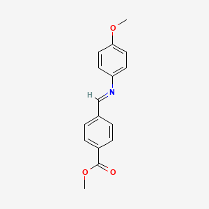 molecular formula C16H15NO3 B12132018 methyl 4-{(E)-[(4-methoxyphenyl)imino]methyl}benzoate CAS No. 673855-94-2