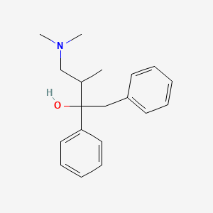 molecular formula C19H26ClNO B1213203 Benzeneethanol, alpha-[2-(dimethylamino)-1-methylethyl]-alpha-phenyl- CAS No. 2214-28-0