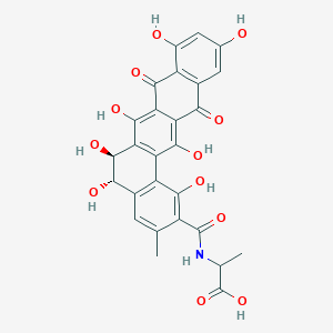 molecular formula C27H21NO12 B1213210 11-O-Demethylpradimicinone II 
