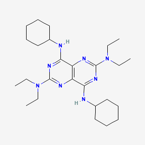 molecular formula C26H44N8 B1213211 2,6-Bis(dimethylamino)-4,8-bis(cyclohexylamino)pyrimido(5,4-d)pyrimidine CAS No. 62134-35-4