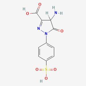 molecular formula C10H9N3O6S B1213213 4-amino-5-oxo-1-(4-sulfophenyl)-4,5-dihydro-1H-pyrazole-3-carboxylic acid CAS No. 2508-84-1