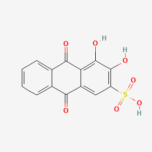 molecular formula C14H8O7S B1213214 3,4-Dihydroxy-9,10-dioxo-9,10-dihydroanthracene-2-sulfonic acid CAS No. 83-61-4