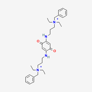 molecular formula C34H50N4O2+2 B1213216 Benzoquinonium CAS No. 7554-16-7