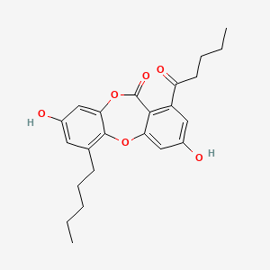 3,8-Dihydroxy-1-pentanoyl-6-pentyl-11H-dibenzo(b,e)(1,4)dioxepin-11-one